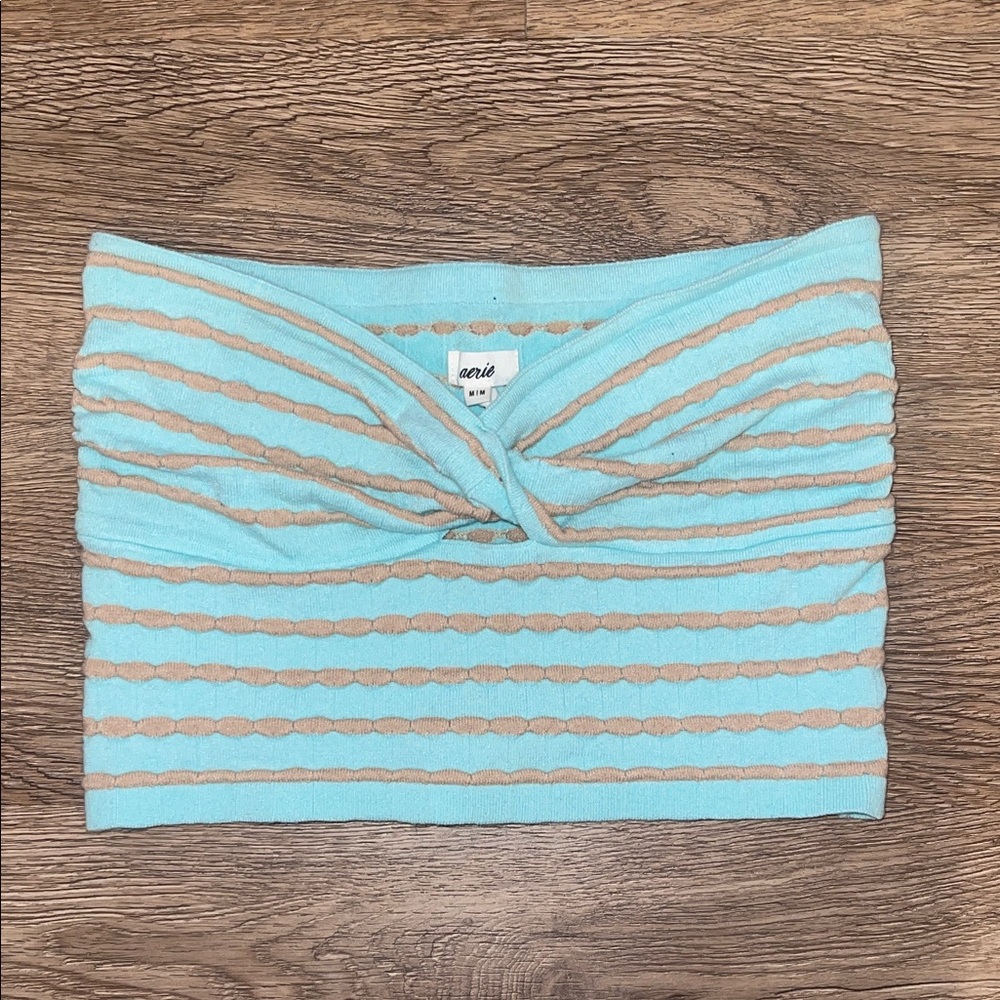 Aerie Striped Sweater Knit Tube Top